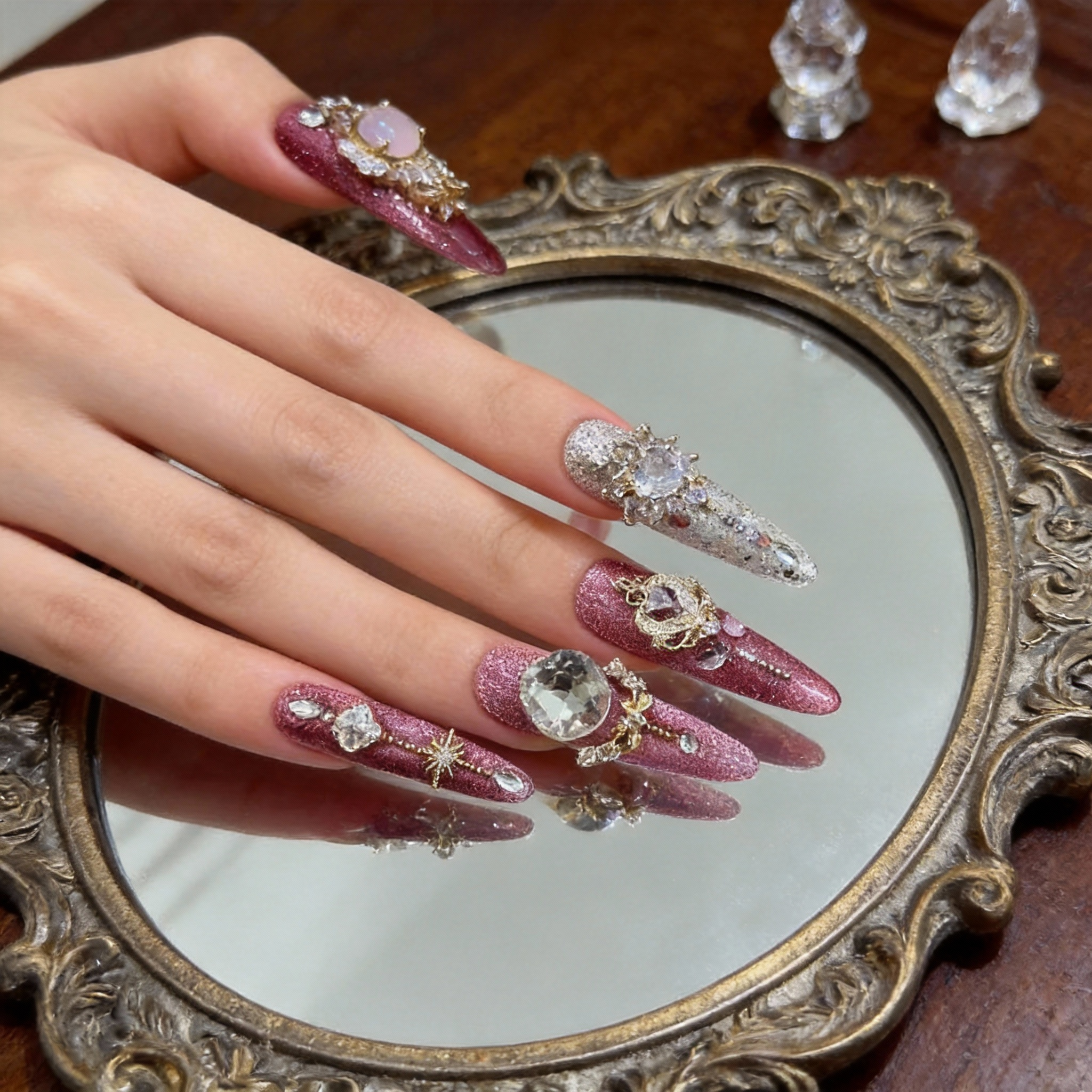 Soft pink press-on nails for feminine everyday styling