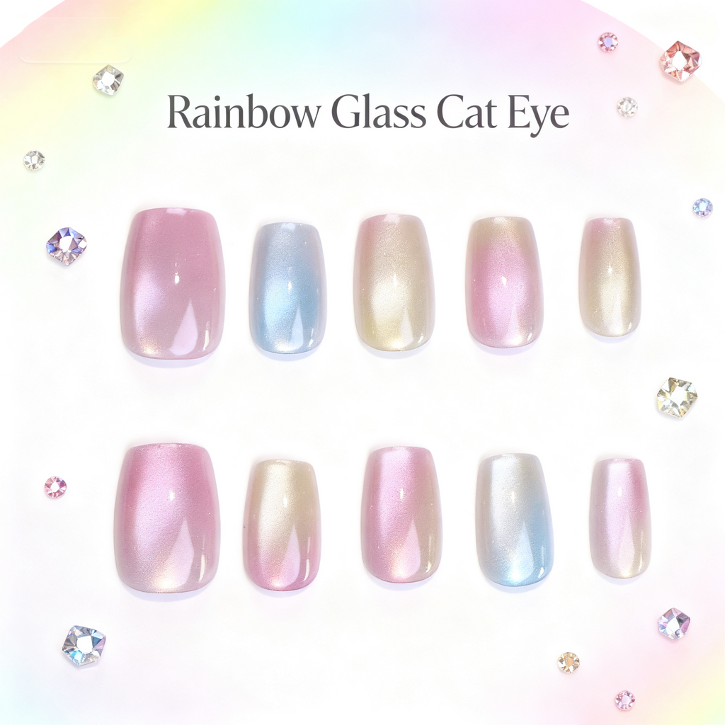 Rainbow Glass Cat Eye