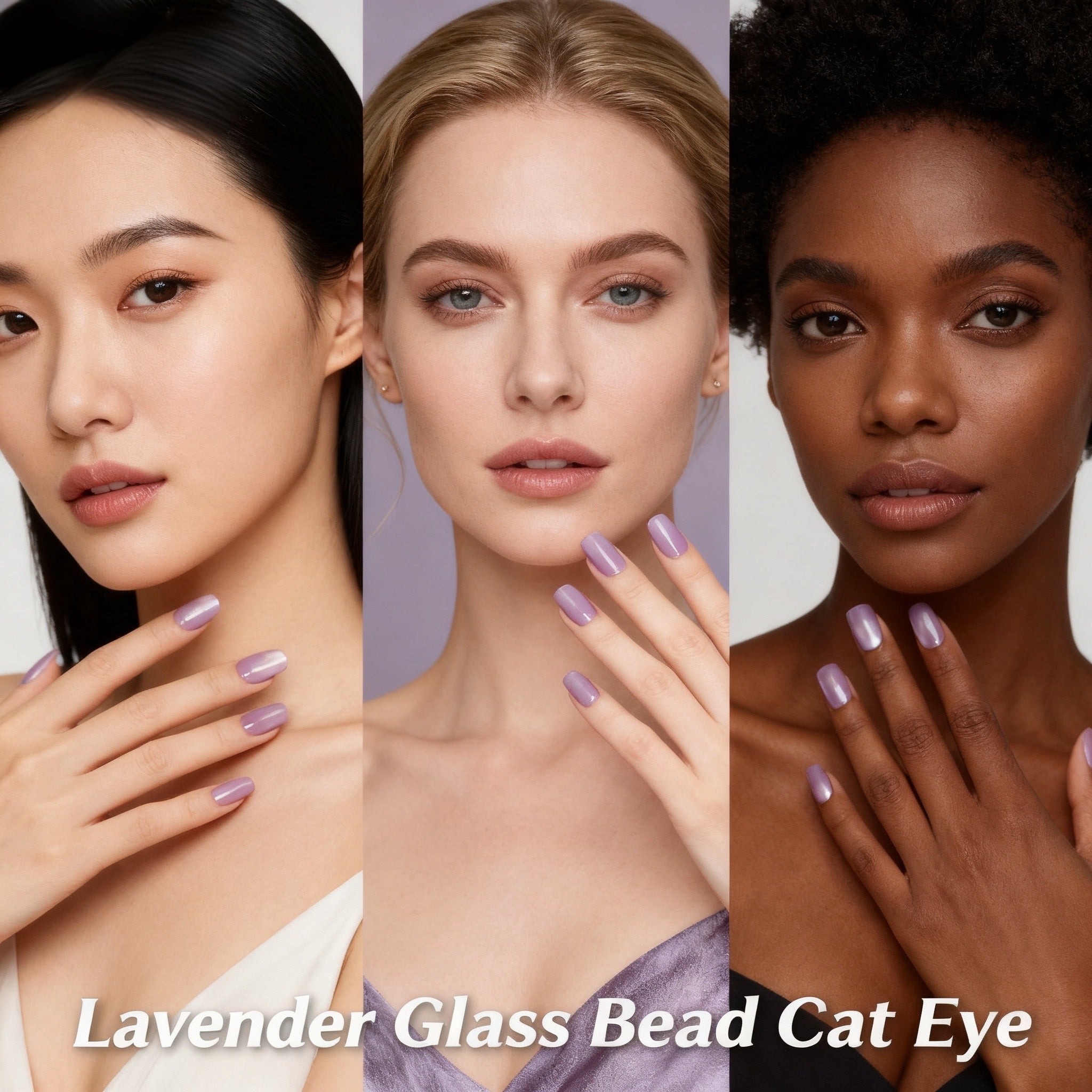 Lavender Glass Bead Cat Eye