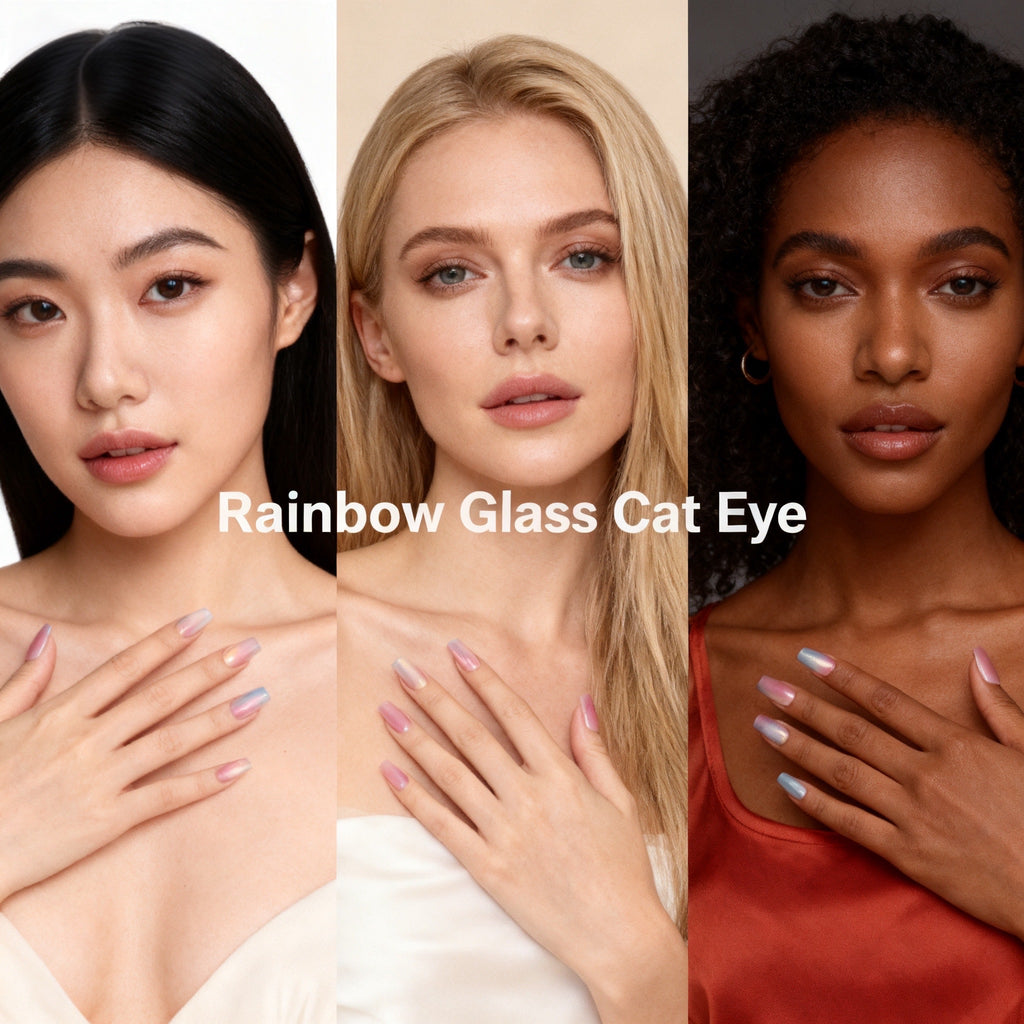 Rainbow Glass Cat Eye