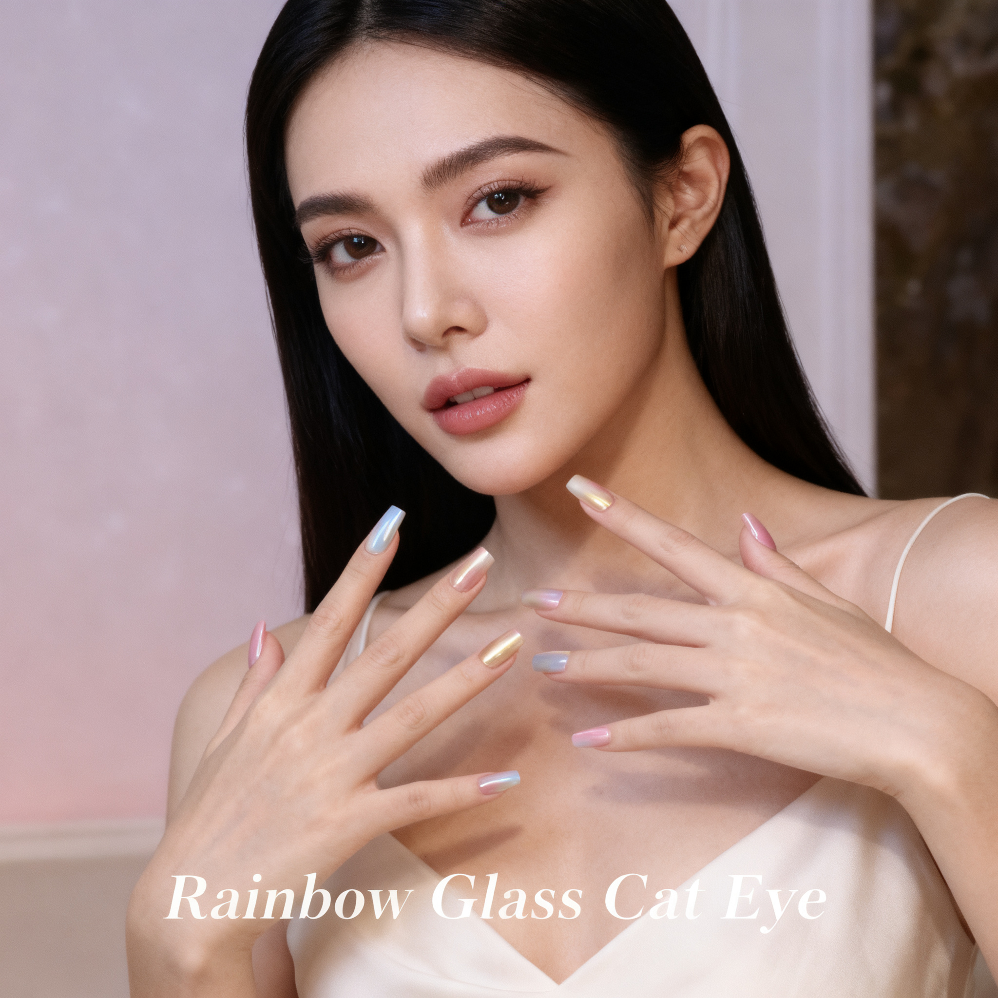 Rainbow Glass Cat Eye